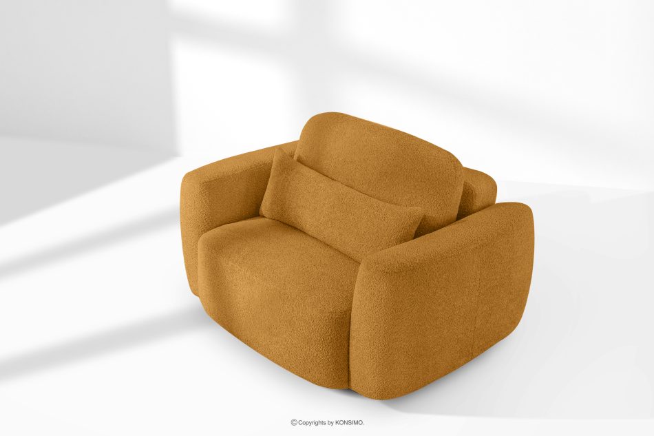 ELOSA Rechte Ecksofa und Sessel im japanischen Stil Bouclé honigfarben honigfarben - Foto 26