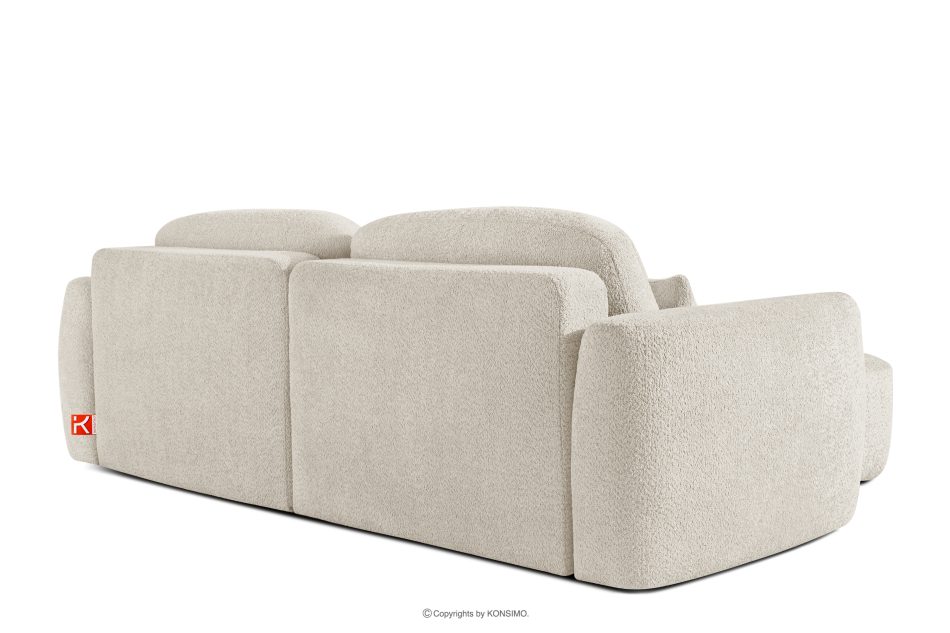 ELOSA Rechte Ecksofa und Sessel im Japandi-Stil Bouclé weiß weiß - Foto 6