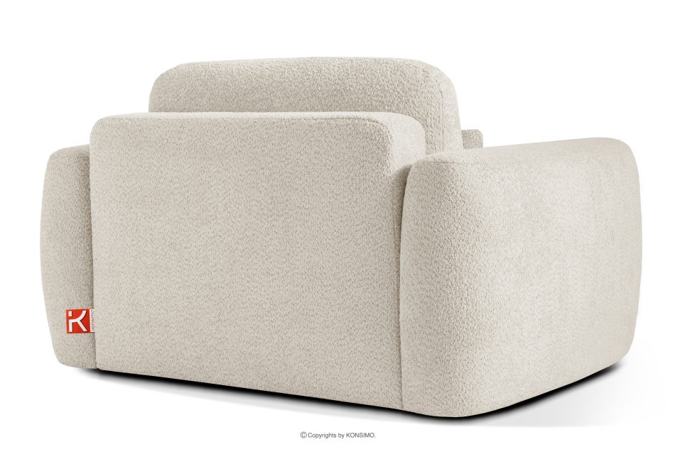 ELOSA Rechte Ecksofa und Sessel im Japandi-Stil Bouclé weiß weiß - Foto 19