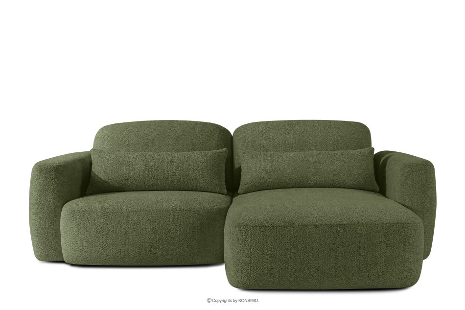 ELOSA Rechte Ecksofa und Sessel im Japandi-Stil Bouclé olivgrün olivgrün - Foto 2