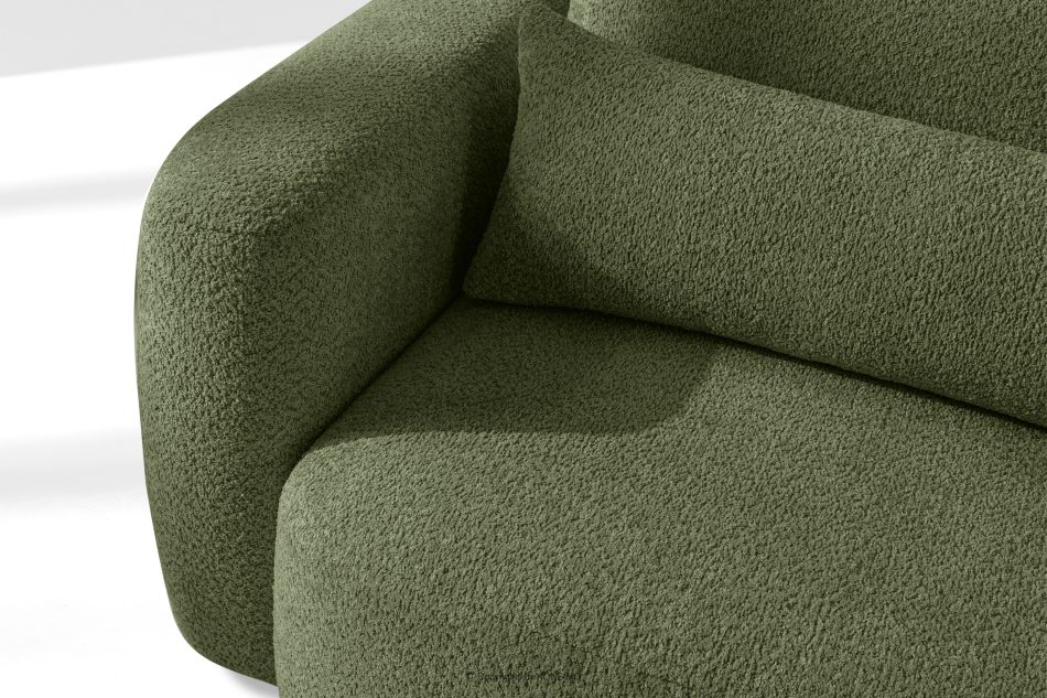 ELOSA Rechte Ecksofa und Sessel im Japandi-Stil Bouclé olivgrün olivgrün - Foto 8