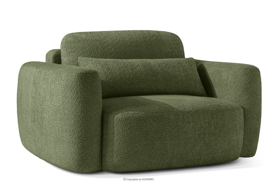 ELOSA Rechte Ecksofa und Sessel im Japandi-Stil Bouclé olivgrün olivgrün - Foto 18