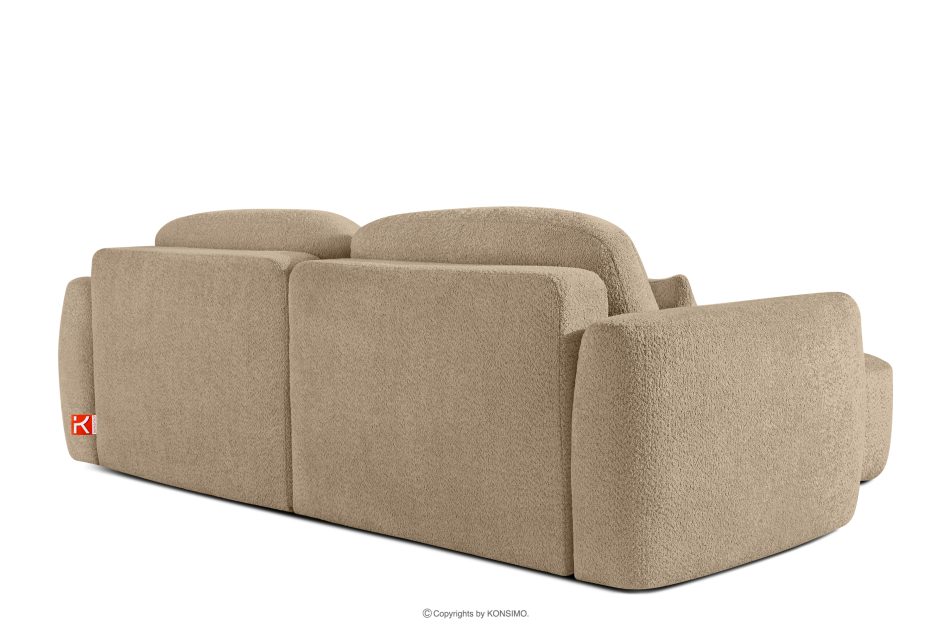 ELOSA Rechte Ecksofa und Sessel im Japandi-Stil Bouclé beige beige - Foto 6