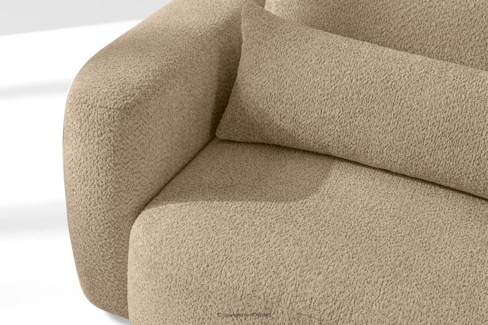 ELOSA Rechte Ecksofa und Sessel im Japandi-Stil Bouclé beige beige - Foto 8