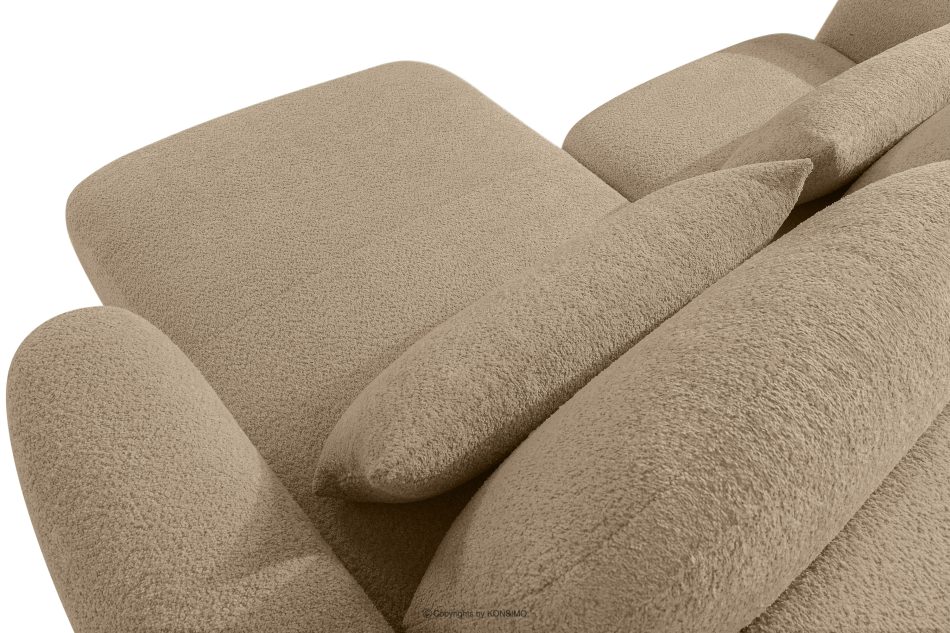 ELOSA Rechte Ecksofa und Sessel im Japandi-Stil Bouclé beige beige - Foto 12
