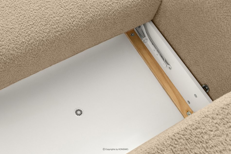 ELOSA Rechte Ecksofa und Sessel im Japandi-Stil Bouclé beige beige - Foto 13