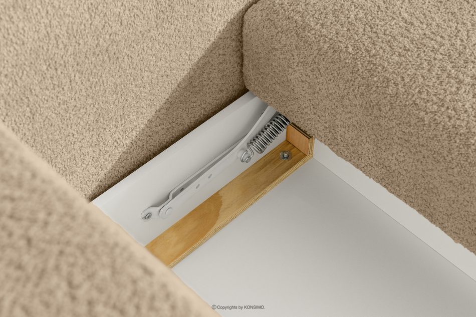 ELOSA Rechte Ecksofa und Sessel im Japandi-Stil Bouclé beige beige - Foto 14