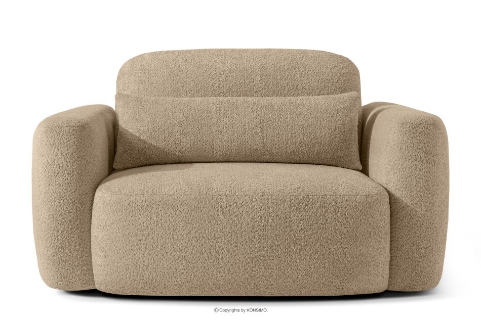 ELOSA Rechte Ecksofa und Sessel im Japandi-Stil Bouclé beige beige - Foto 16