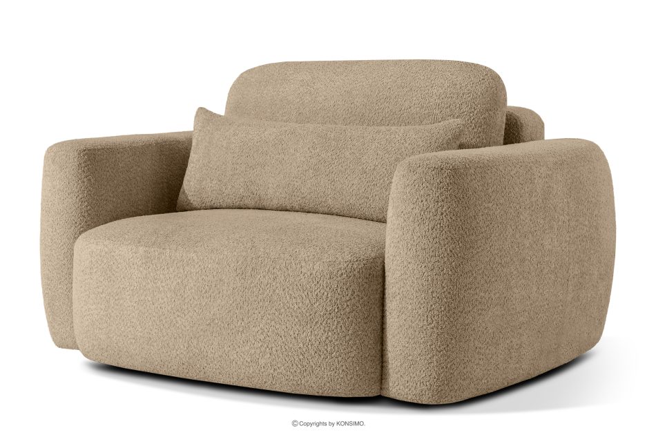 ELOSA Rechte Ecksofa und Sessel im Japandi-Stil Bouclé beige beige - Foto 17