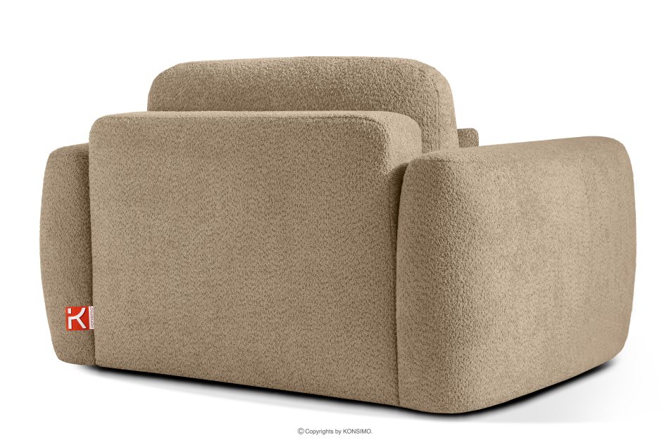 ELOSA Rechte Ecksofa und Sessel im Japandi-Stil Bouclé beige beige - Foto 19