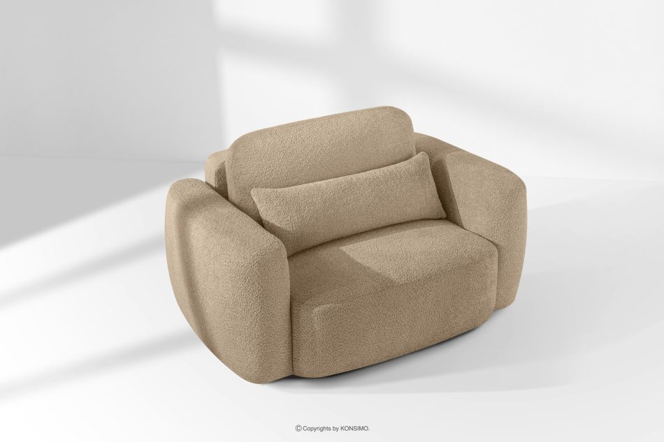 ELOSA Rechte Ecksofa und Sessel im Japandi-Stil Bouclé beige beige - Foto 24