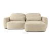ELOSA Rechte Ecksofa und Sessel im Japandi-Stil Bouclé hellbeige hellbeige - Foto 3