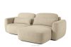 ELOSA Rechte Ecksofa und Sessel im Japandi-Stil Bouclé hellbeige hellbeige - Foto 4