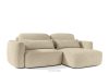 ELOSA Rechte Ecksofa und Sessel im Japandi-Stil Bouclé hellbeige hellbeige - Foto 5
