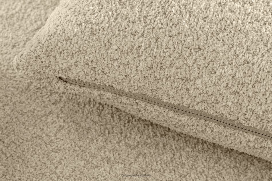 ELOSA Rechte Ecksofa und Sessel im Japandi-Stil Bouclé hellbeige hellbeige - Foto 11