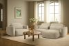 ELOSA Rechte Ecksofa und Sessel im Japandi-Stil Bouclé hellbeige hellbeige - Foto 30
