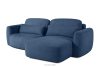 ELOSA Rechte Ecksofa und Sessel im Japandi-Stil Bouclé marineblau marineblau - Foto 4