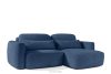 ELOSA Rechte Ecksofa und Sessel im Japandi-Stil Bouclé marineblau marineblau - Foto 5