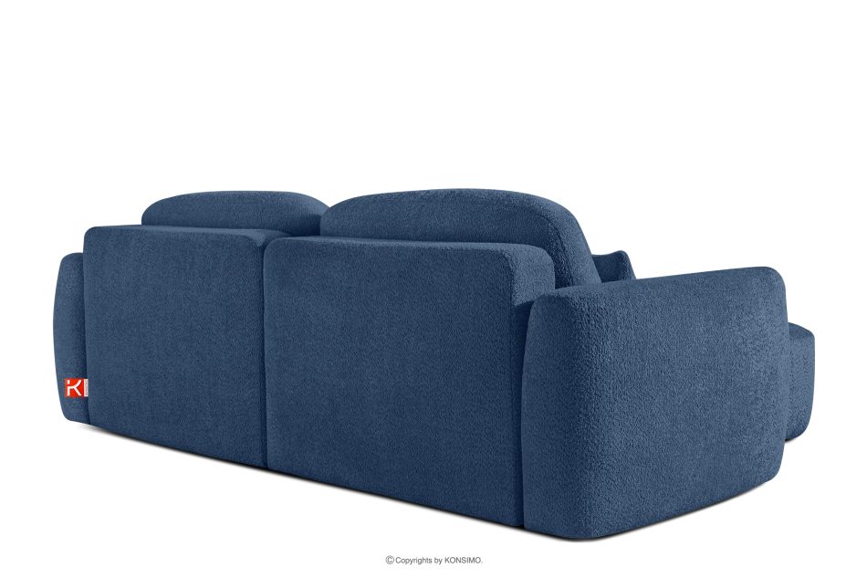 ELOSA Rechte Ecksofa und Sessel im Japandi-Stil Bouclé marineblau marineblau - Foto 6