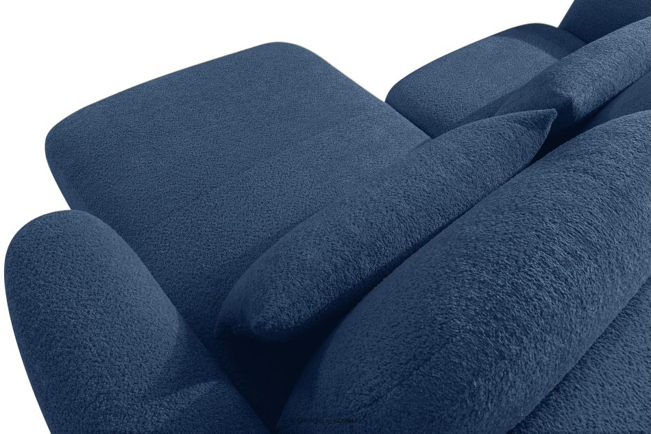 ELOSA Rechte Ecksofa und Sessel im Japandi-Stil Bouclé marineblau marineblau - Foto 12