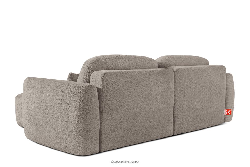 ELOSA Linkes Ecksofa und Sessel im Japandi-Stil Bouclé grau grau - Foto 6