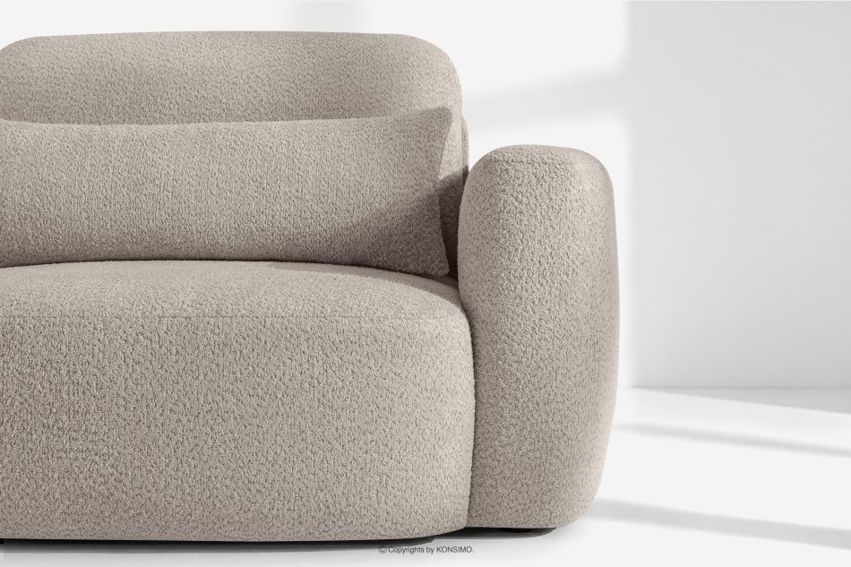 ELOSA Linkes Ecksofa und Sessel im Japandi-Stil Bouclé grau grau - Foto 7