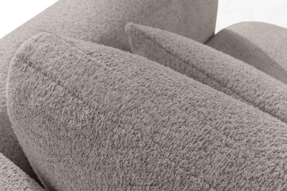 ELOSA Linkes Ecksofa und Sessel im Japandi-Stil Bouclé grau grau - Foto 10