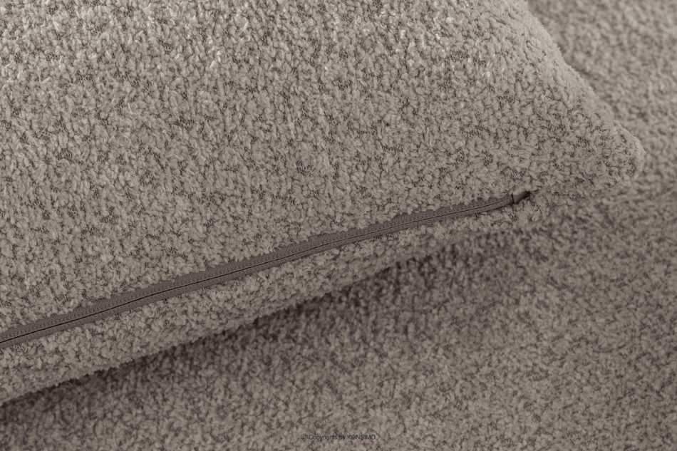 ELOSA Linkes Ecksofa und Sessel im Japandi-Stil Bouclé grau grau - Foto 11