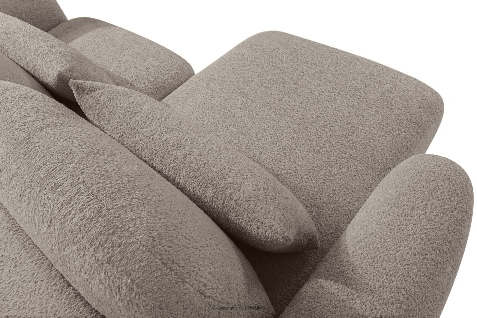 ELOSA Linkes Ecksofa und Sessel im Japandi-Stil Bouclé grau grau - Foto 12