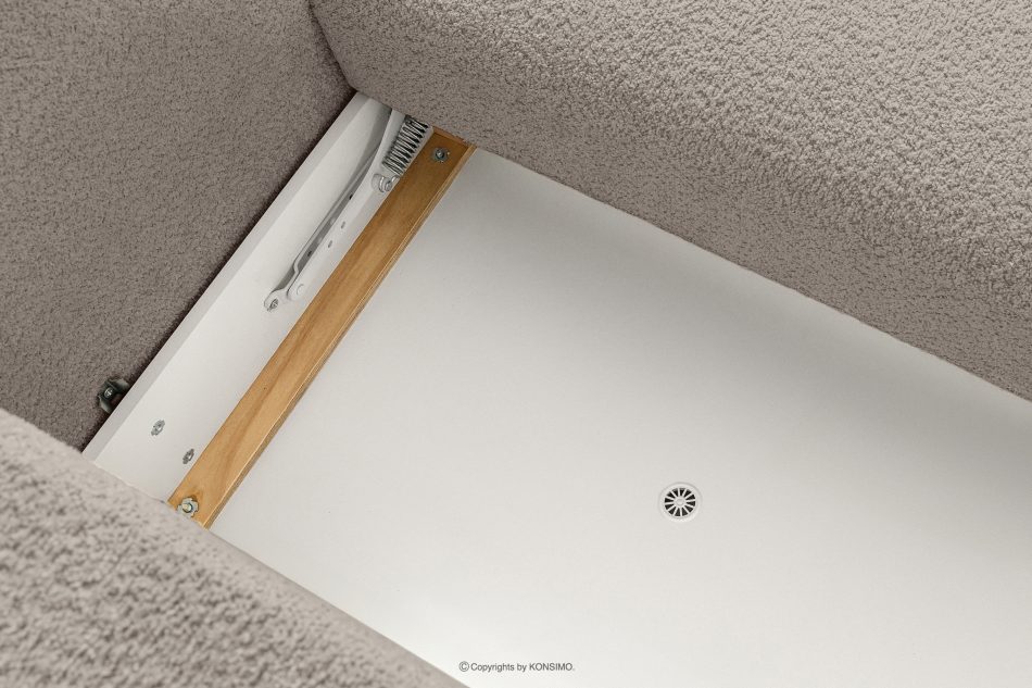 ELOSA Linkes Ecksofa und Sessel im Japandi-Stil Bouclé grau grau - Foto 13