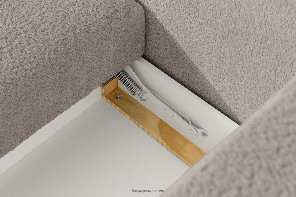 ELOSA Linkes Ecksofa und Sessel im Japandi-Stil Bouclé grau grau - Foto 14