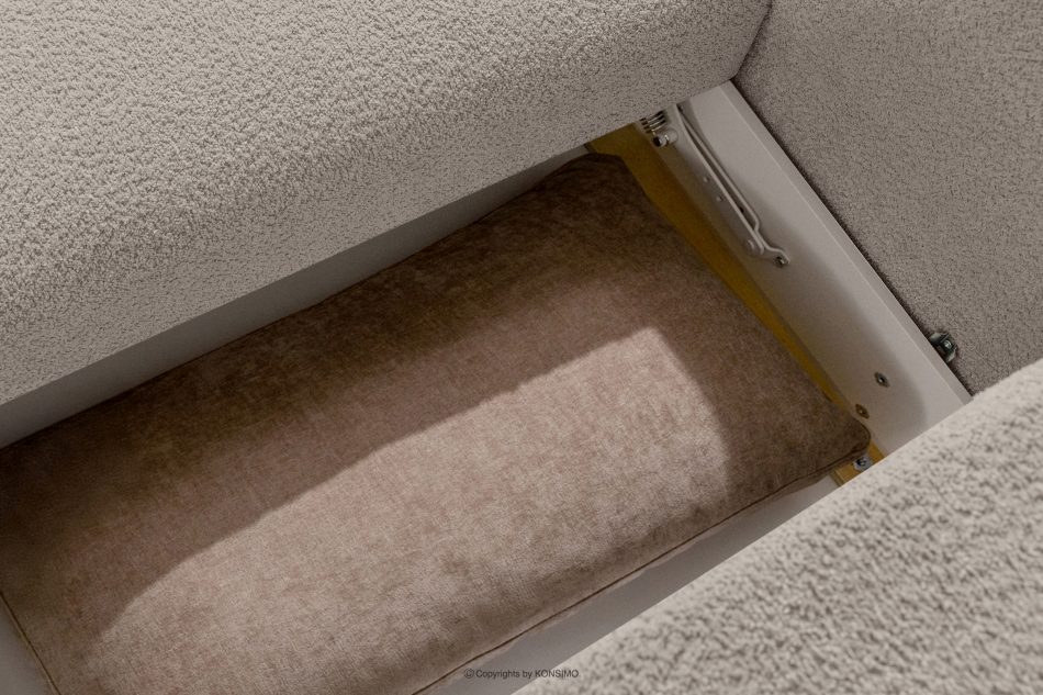 ELOSA Linkes Ecksofa und Sessel im Japandi-Stil Bouclé grau grau - Foto 15