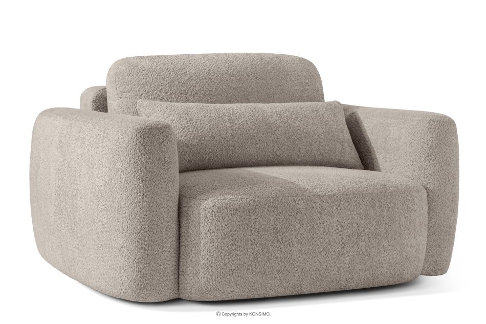 ELOSA Linkes Ecksofa und Sessel im Japandi-Stil Bouclé grau grau - Foto 18