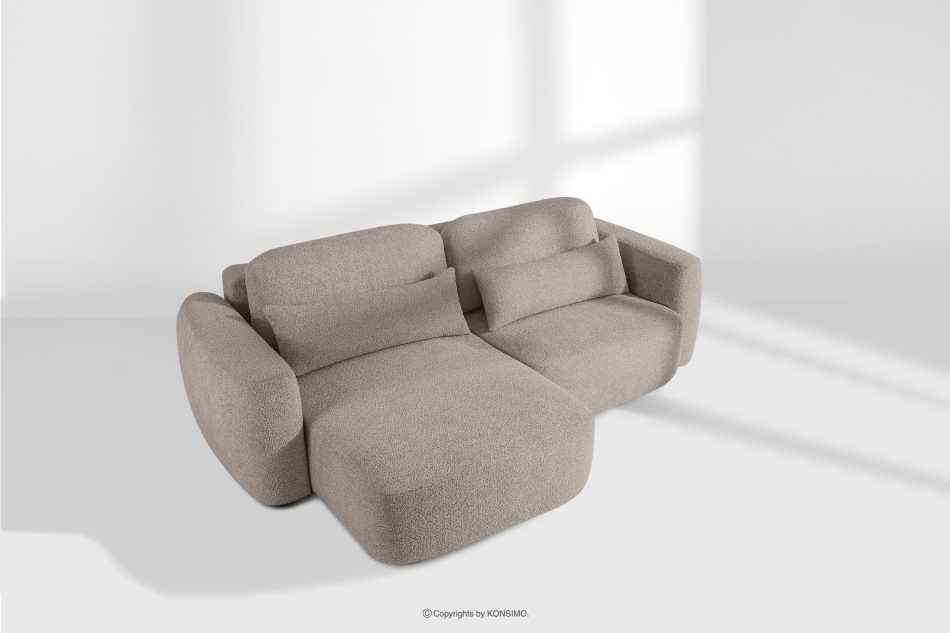 ELOSA Linkes Ecksofa und Sessel im Japandi-Stil Bouclé grau grau - Foto 25