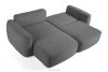 ELOSA Linkes Ecksofa und Sessel im Japandi-Stil Bouclé dunkelgrau dunkelgrau - Foto 6
