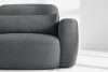 ELOSA Linkes Ecksofa und Sessel im Japandi-Stil Bouclé dunkelgrau dunkelgrau - Foto 8