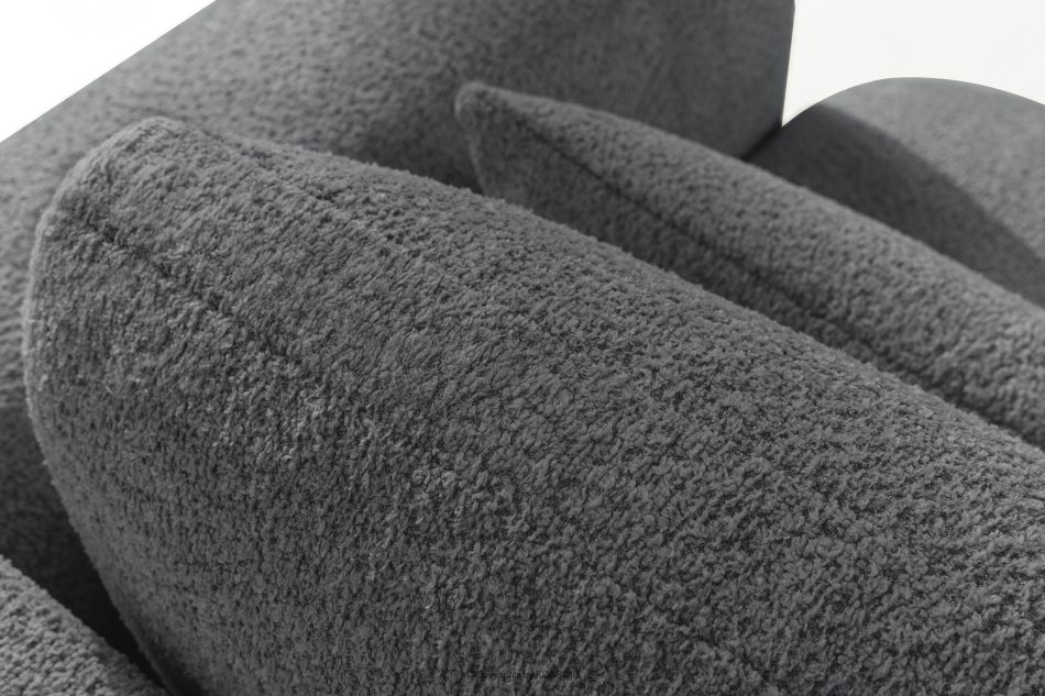 ELOSA Linkes Ecksofa und Sessel im Japandi-Stil Bouclé dunkelgrau dunkelgrau - Foto 10