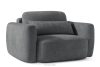 ELOSA Linkes Ecksofa und Sessel im Japandi-Stil Bouclé dunkelgrau dunkelgrau - Foto 19