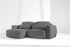 ELOSA Linkes Ecksofa und Sessel im Japandi-Stil Bouclé dunkelgrau dunkelgrau - Foto 28