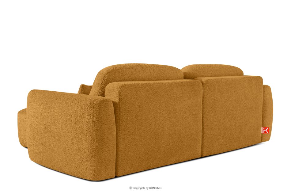 ELOSA Linkes Ecksofa und Sessel im japanischen Stil Bouclé honigfarben honigfarben - Foto 6