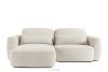 ELOSA Linkes Ecksofa und Sessel im Japandi-Stil Bouclé weiß weiß - Foto 3