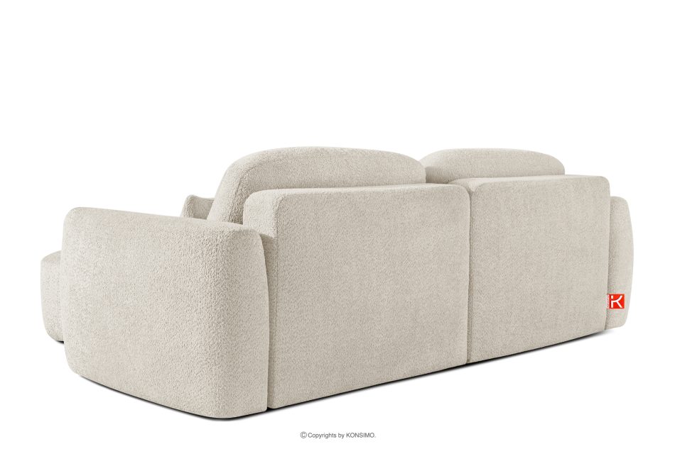 ELOSA Linkes Ecksofa und Sessel im Japandi-Stil Bouclé weiß weiß - Foto 6