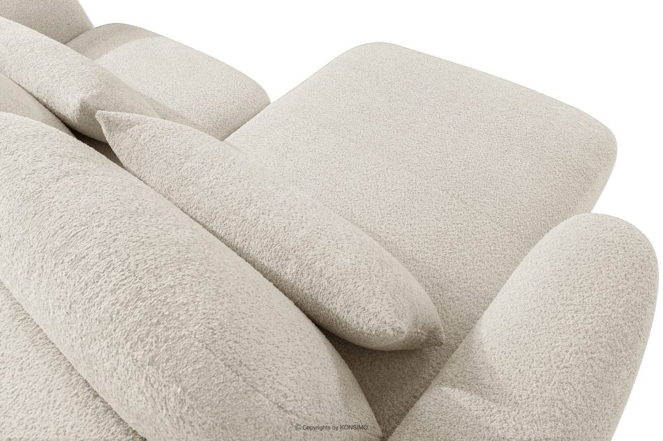 ELOSA Linkes Ecksofa und Sessel im Japandi-Stil Bouclé weiß weiß - Foto 12