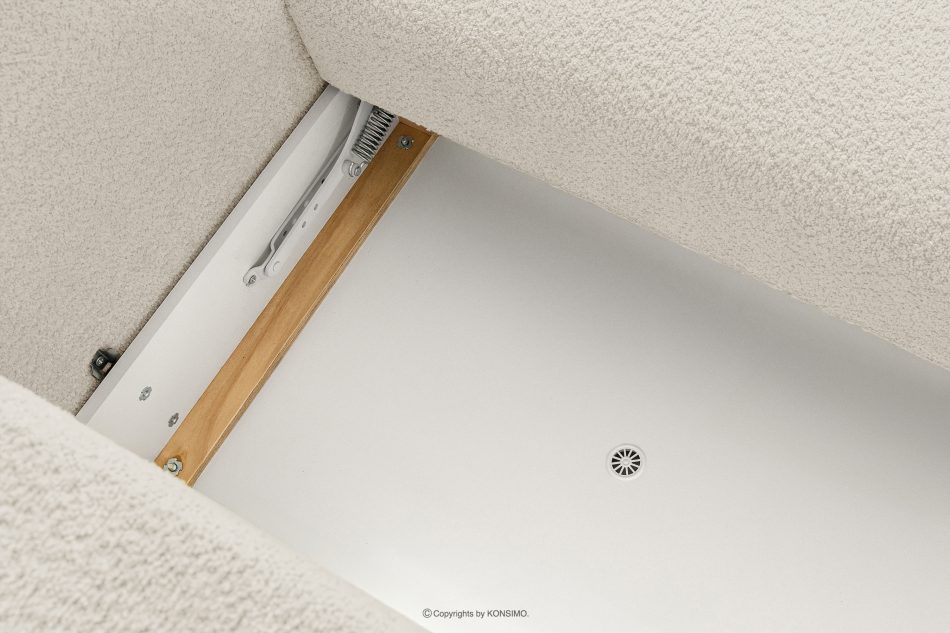 ELOSA Linkes Ecksofa und Sessel im Japandi-Stil Bouclé weiß weiß - Foto 13
