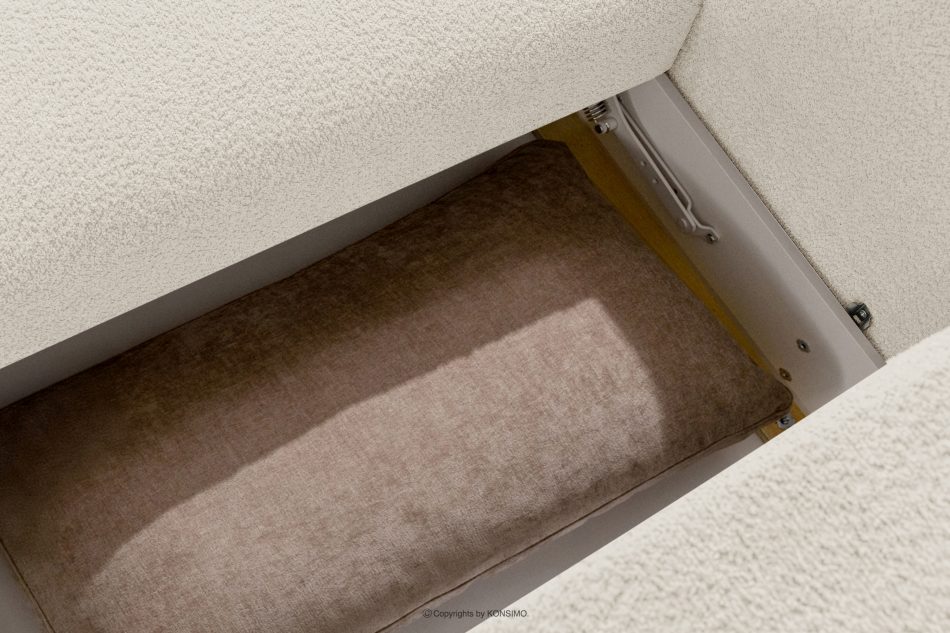 ELOSA Linkes Ecksofa und Sessel im Japandi-Stil Bouclé weiß weiß - Foto 15