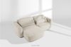 ELOSA Linkes Ecksofa und Sessel im Japandi-Stil Bouclé weiß weiß - Foto 26