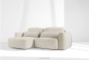 ELOSA Linkes Ecksofa und Sessel im Japandi-Stil Bouclé weiß weiß - Foto 28