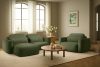 ELOSA Linkes Ecksofa und Sessel im Japandi-Stil Bouclé olivgrün olivgrün - Foto 30