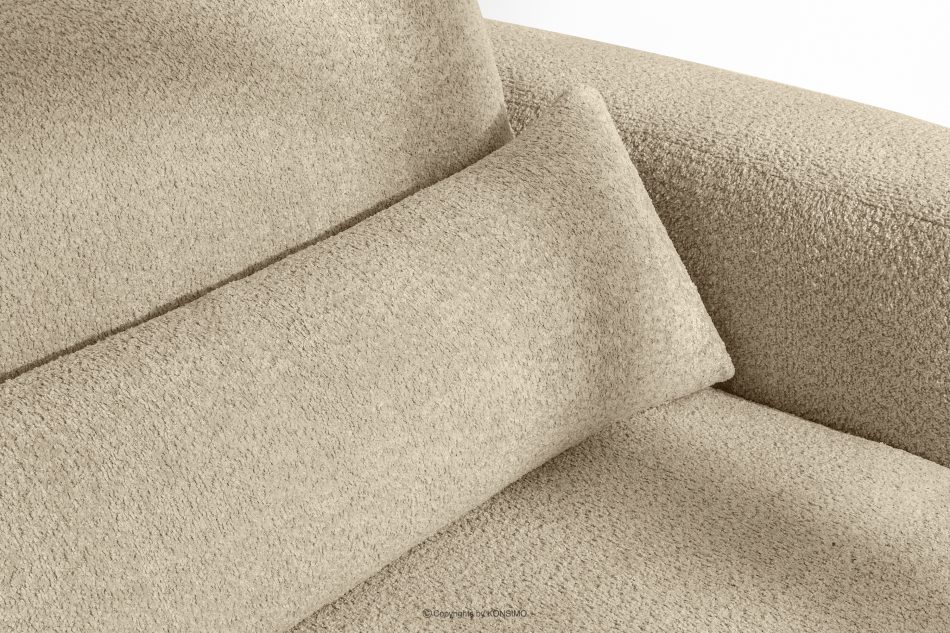 ELOSA Linkes Ecksofa und Sessel im Japandi-Stil Bouclé hellbeige hellbeige - Foto 9
