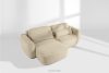 ELOSA Linkes Ecksofa und Sessel im Japandi-Stil Bouclé hellbeige hellbeige - Foto 26